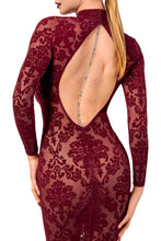 Load image into Gallery viewer, Halblanges Flock- Damenkleid Kink Royal F384