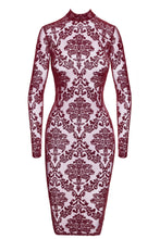 Load image into Gallery viewer, Halblanges Flock- Damenkleid Kink Royal F384