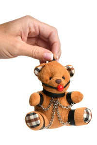 NEU Teddybär mit Ballknebel Schlüsselanhänger