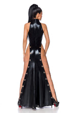 Laden Sie das Bild in den Galerie-Viewer, schwarzes Wetlook-Kleid - Weiblichkeit mit Stil