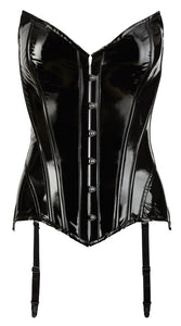Full-breasted corsets, in plus sizes, made of vinyl