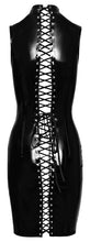 Load image into Gallery viewer, Women&#39;s dress, in plus sizes, made of vinyl with lacing