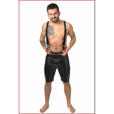 3/4 lange Herrenhose aus Kunstleder