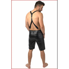 Load image into Gallery viewer, 3/4 length men&#39;s pants made of imitation leather