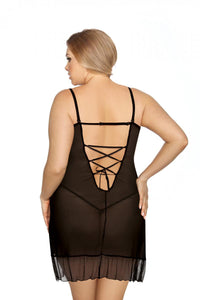 black negligee, in plus sizes