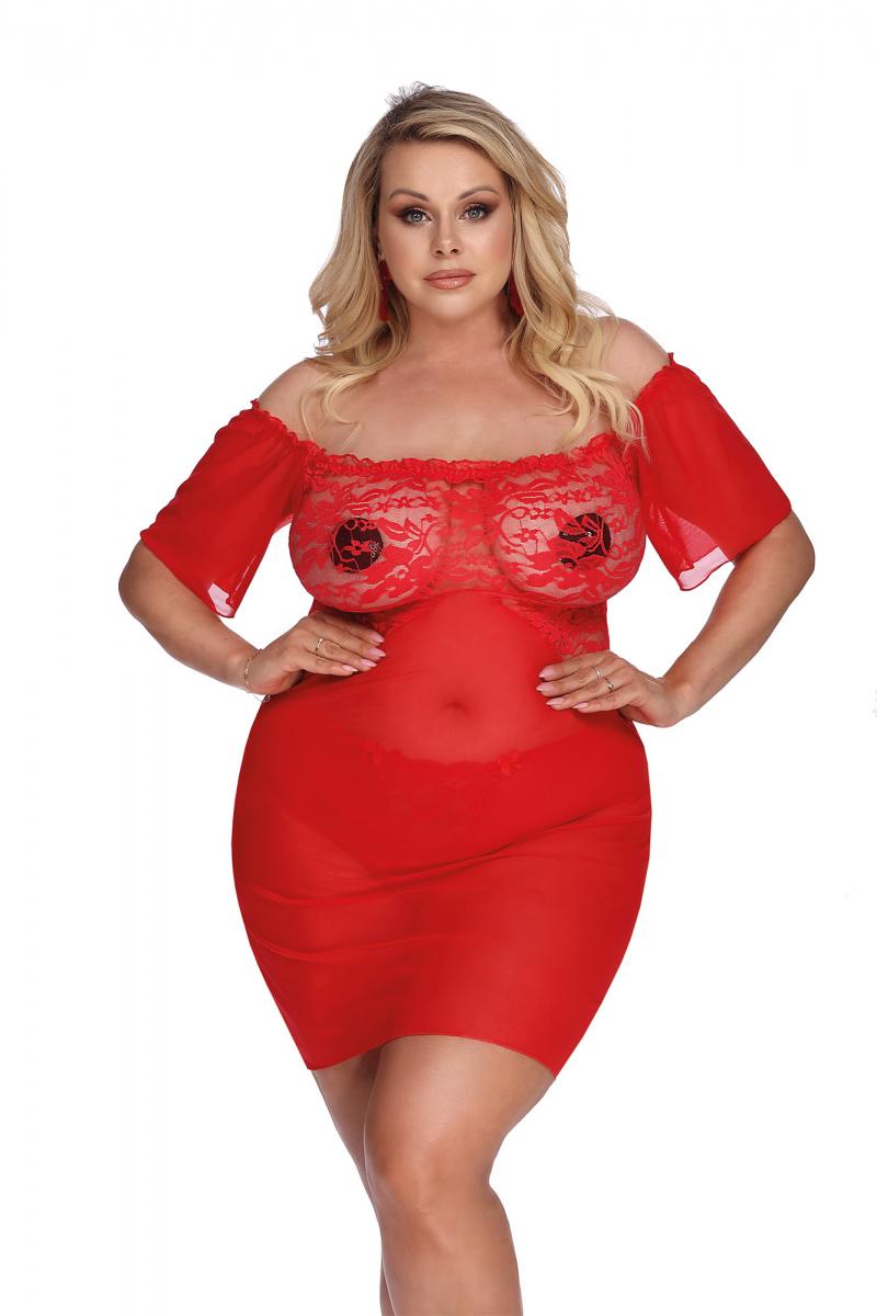 red babydoll, plus sizes