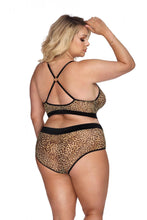 Load image into Gallery viewer, leo-colored bra set, in plus sizes