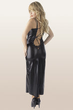 Laden Sie das Bild in den Galerie-Viewer, langes schwarzes Wetlook-Kleid, in Übergrößen - Weiblichkeit mit Stil