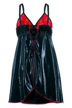 Laden Sie das Bild in den Galerie-Viewer, schwarz/rotes Kleid, in Übergrößen - Weiblichkeit mit Stil