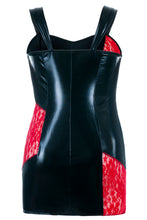 Load image into Gallery viewer, schwarz/rotes Kleid, in Übergrößen - Weiblichkeit mit Stil