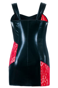 schwarz/rotes Kleid, in Übergrößen - Weiblichkeit mit Stil