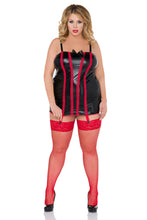 Load image into Gallery viewer, rot/ schwarzes Kleid, in Übergrößen - Weiblichkeit mit Stil
