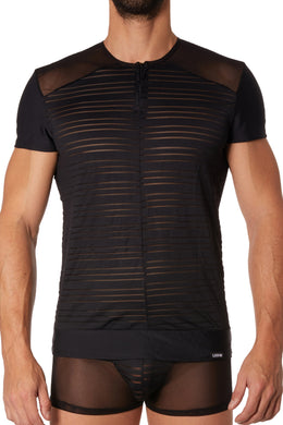schwarzes Herrenshirt - Weiblichkeit mit Stil
