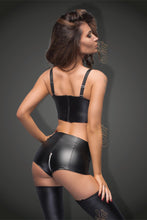 Load image into Gallery viewer, High waist Powerwetlook Damenshorts mit Reißverschluss - Weiblichkeit mit Stil