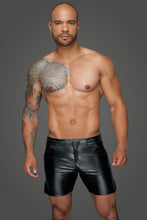 Load image into Gallery viewer, Powerwetlook men&#39;s shorts by Noir Handmade MissBehaved Collection