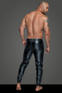 Treggings men's pants made of power wet look H063 by Noir Handmade MissBehaved Collection
