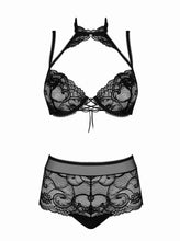 Load image into Gallery viewer, Elizenes 2-piece lace bra set with halterneck
