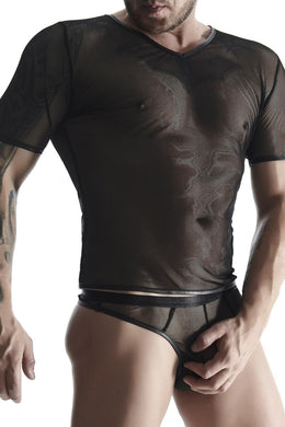schwarzes Herrenshirt - Weiblichkeit mit Stil