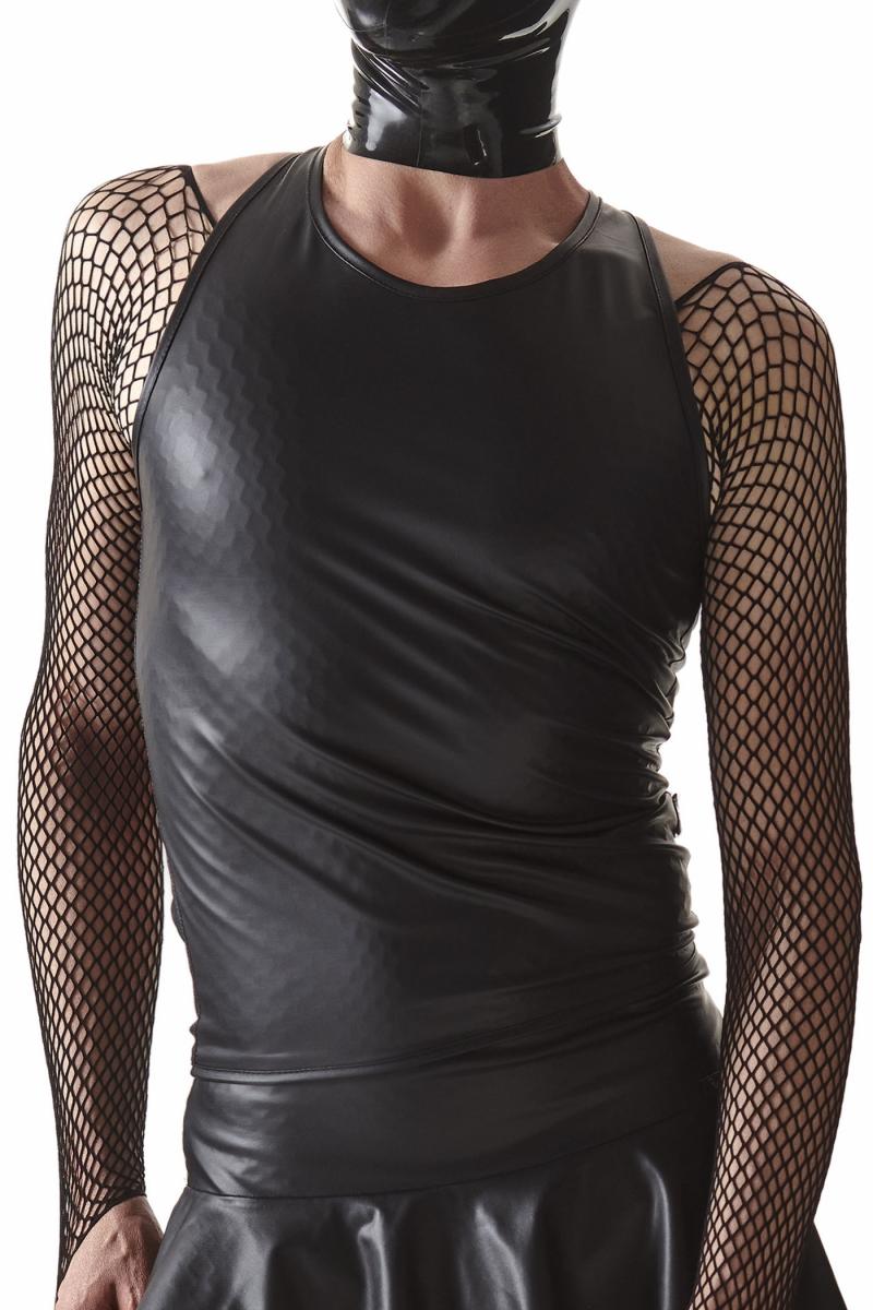 Men's black shirt by Regnes Fetish Planet Crossdresser Fetish Line