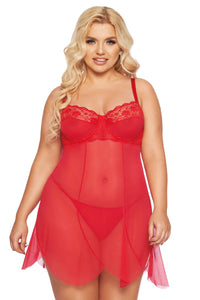 Babydoll, plus sizes in 2 colors