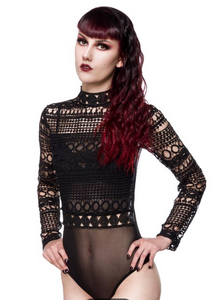 Gothic women's body made of lace