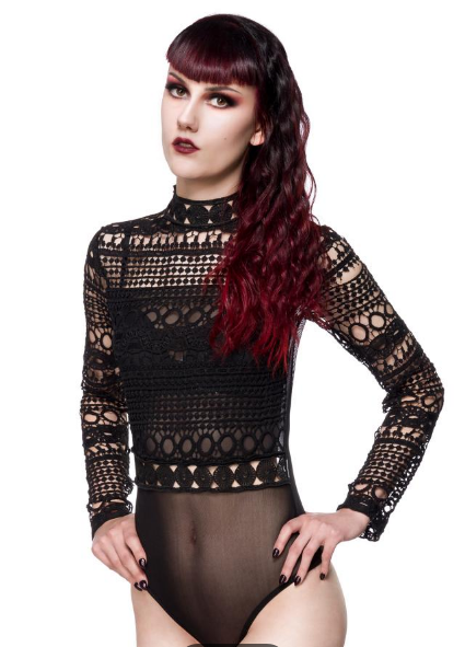 Gothic women's body made of lace