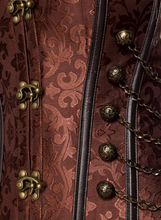 Load image into Gallery viewer, Punk/Gothic brocade corsets in 2 colors