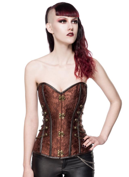 Punk/Gothic brocade corsets in 2 colors
