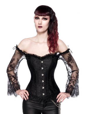 Gothic corsages with lace sleeves