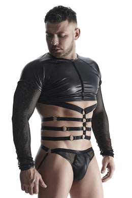 Men's black shirt with long sleeves