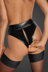 Powerwetlook tailored women's shorts with 2-way zipper from the Fuck Fabulous Collection