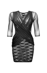 schwarzes Spitzen-Kleid, in Übergrößen - Weiblichkeit mit Stil