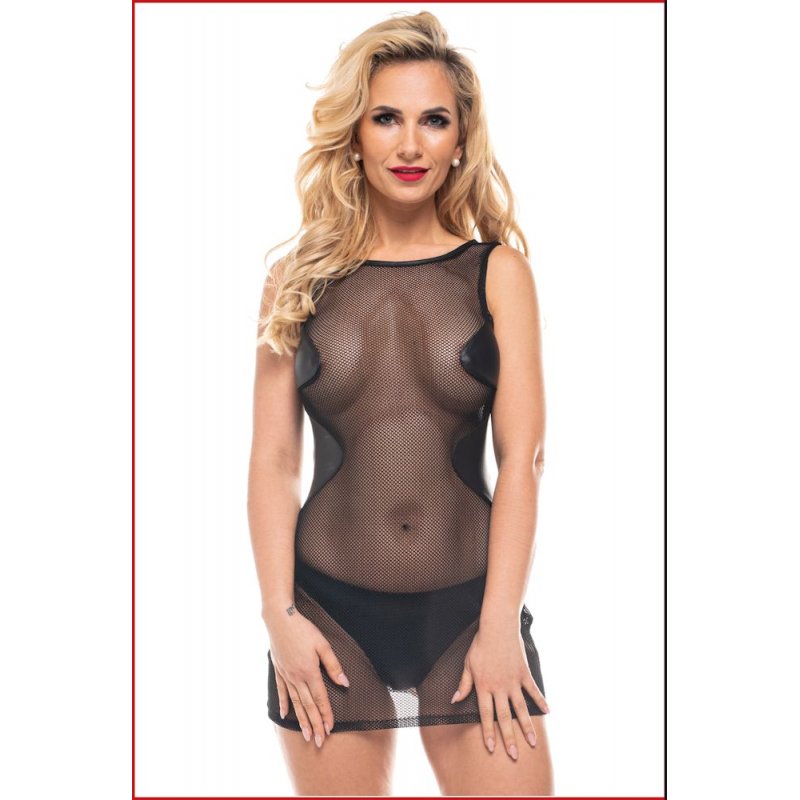 Women's dress, in plus sizes, made of mesh