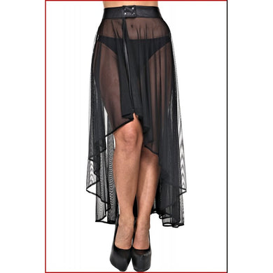long women's skirt, in plus sizes made of tulle