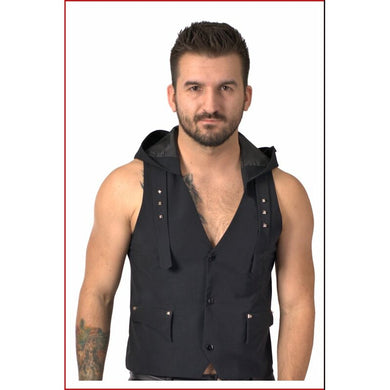Men's vest with hood